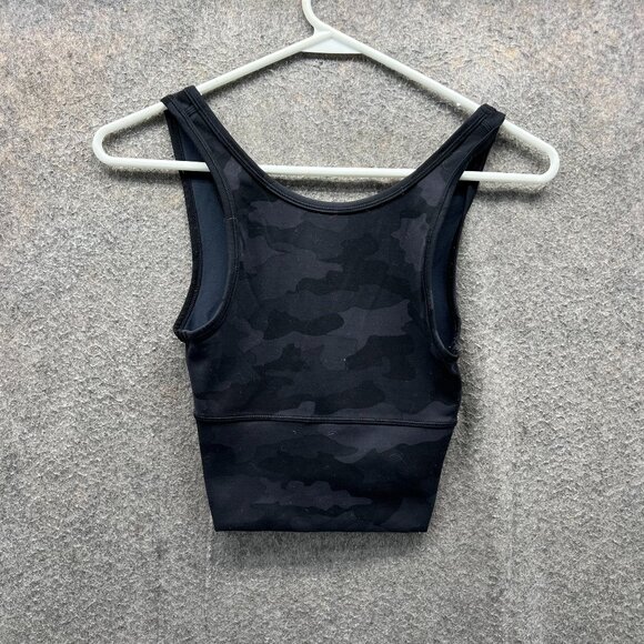 Lululemon Energy Bra Womens 0 Black Camo Nulux Stretch Athletic Long line - Picture 1 of 11